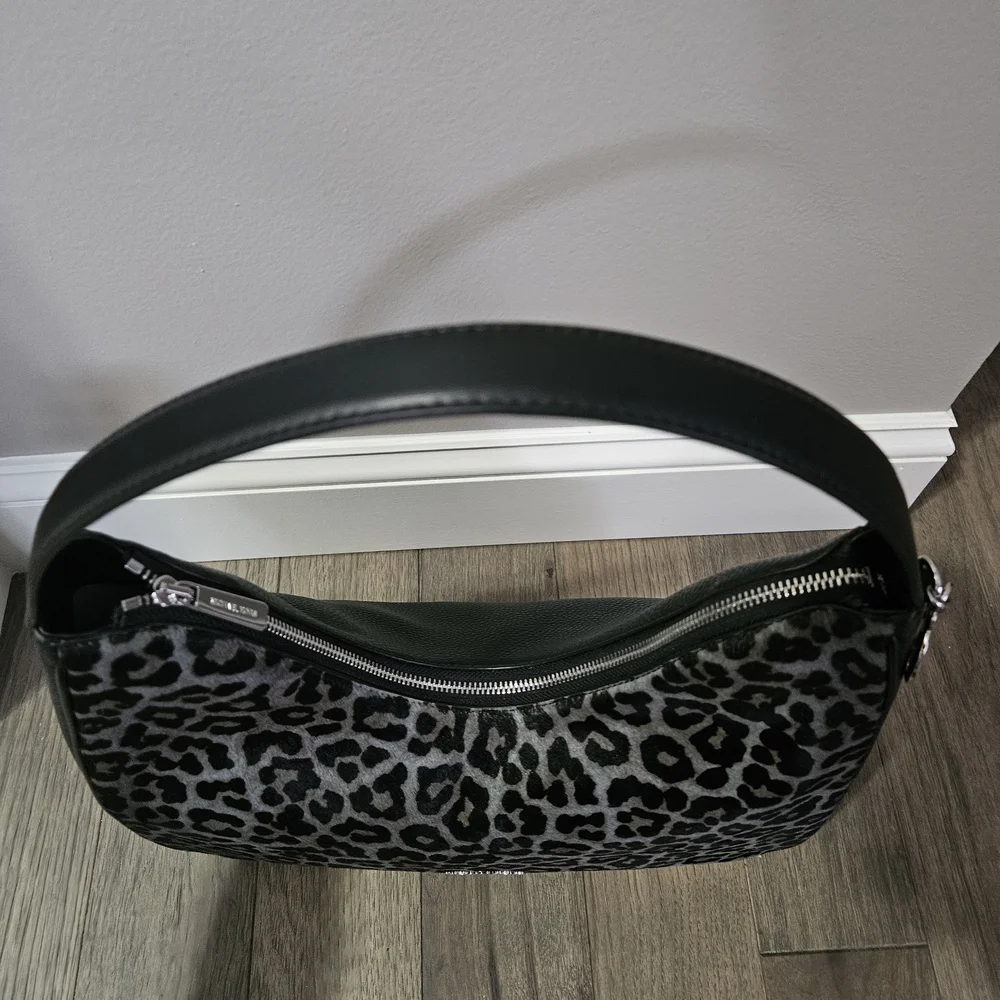 Michael Kors Nayla Medium Leopard Print Calf Hair Hobo Shoulder Bag